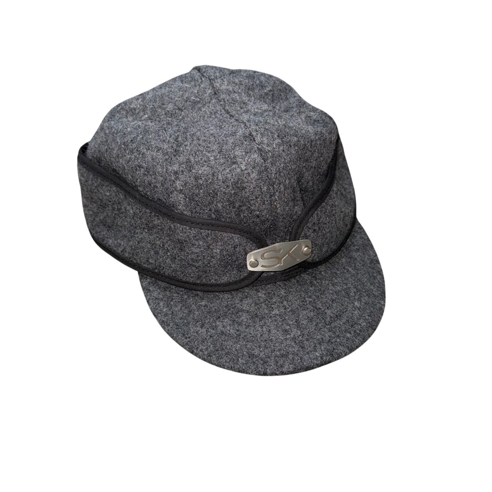 Stormy Kromer The‎ Original Cap Mens Size 7 Gray Excellent Wool Ear Flaps USA
